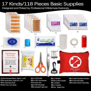VirKech 118-Piece Travel Emergency First Aid Kit