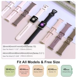 RQQ Apple Watch Sport Bands: 6-Pack Liquid Silicone