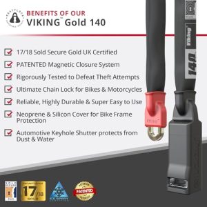 Seatylock Viking Bike Chain Lock – Gold Rated Security