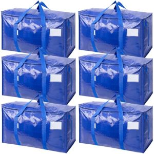 TICONN 6-Pack Extra Large Moving Bags with Zippers