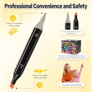 80 Colors Dual Tip Alcohol Markers – Art & Sketching