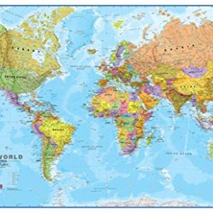 Maps International Laminated World Wall Map 47×33