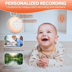 FUNYKICH Travel White Noise Sound Machine with Speaker