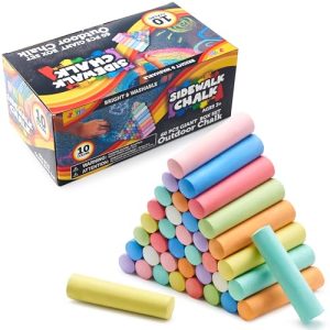 JOYIN 60 PCS Non-Toxic Sidewalk Chalk Set