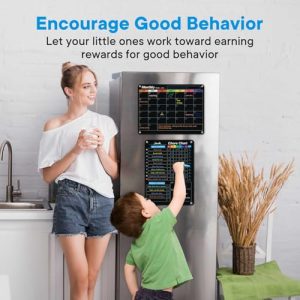 Black Magnetic Acrylic Calendar & Chore Chart Set