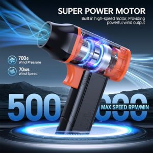 Electric Air Duster – 500,000 RPM, Cordless, 2 Batteries
