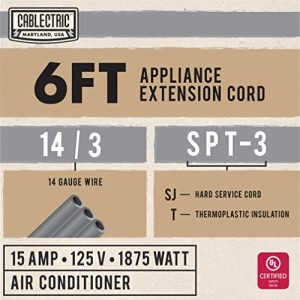 Cablectric 6FT 14 Gauge Heavy Duty Appliance Cord