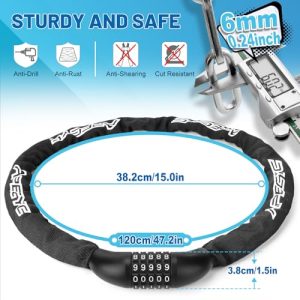 APECYC 4FT 5-Digit Combo Heavy Duty Bike Lock