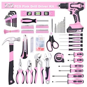 FASTPRO Pink 232-Pc 20V Cordless Drill & Home Tool Set