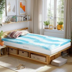 BedsPick Twin XL 2″ Gel Infused Memory Foam Topper