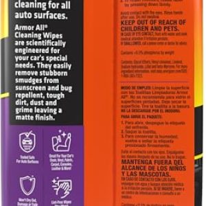 Armor All Interior Car Cleaner Wipes – 60 Count Pack