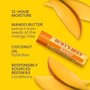 Burt’s Bees Lip Balm 4-Pack: Fruit Flavors & Beeswax