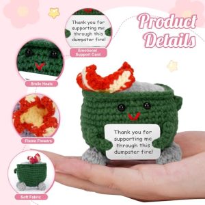 7PC Emotional Support Dumpster Fire Crochet Set