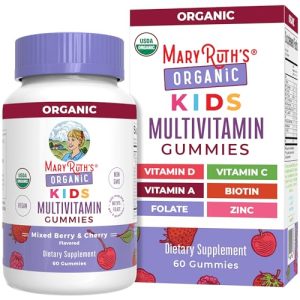 MaryRuth Organics Kids Multivitamin Gummies - Vegan, 60 Count
