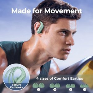 Wireless Earbuds: Bluetooth 5.3, 90H Playtime, Earhooks