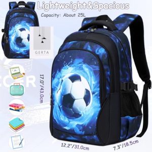 Boys Football Backpack – Water-Resistant School Bag