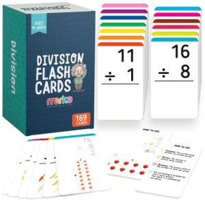 Merka 3rd Grade Division & Fraction Flash Cards (169-Set)