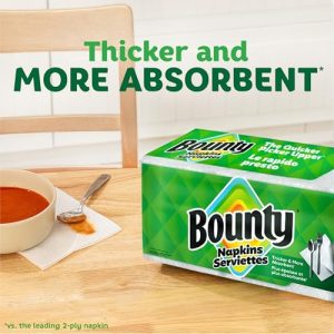 Bounty Quilted White Napkins – 200 Count, 1-Ply