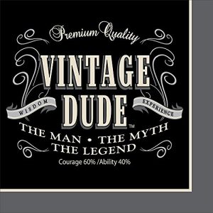 Vintage Dude Lunch Napkins - 16 Count Party Pack