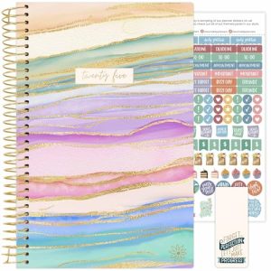 Bloom 2025 Weekly Monthly Planner - Watercolor Waves