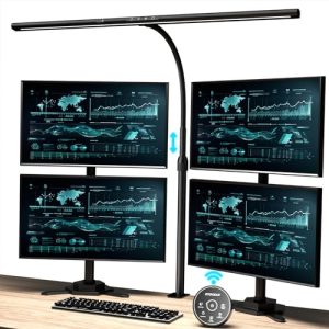 EYOCEAN Wide LED Desk Lamp - Gesture Control, Eye-Caring