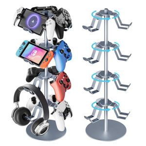 ZHGM 4-Tier Rotatable Gaming Controller & Headset Stand