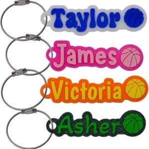 Custom Basketball Name Tag for Bottles & Bags
