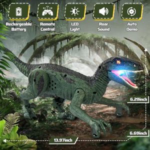Rcfunkid RC Dinosaur Toy with Realistic Sounds
