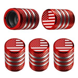 American Flag Tire Valve Stem Caps (5-Pack)
