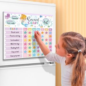 Magnetic Mermaid Reward Chart for Kids – Chore & Behavior