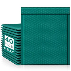 Fuxury Thick Bubble Mailers 8.5x12" - 40 Pack Green