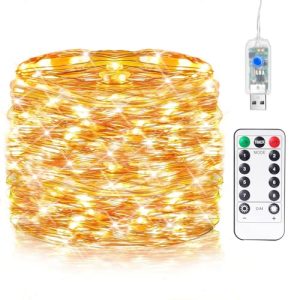 USB Plug-in 33ft 100 LED Twinkle Fairy Lights