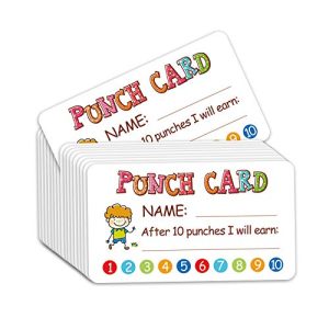 100-Pack Reward Punch Cards for Kids & Teachers