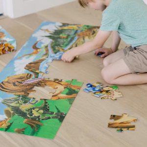 Melissa & Doug Dinosaur Floor Puzzle – 48 Pcs, 4ft Long