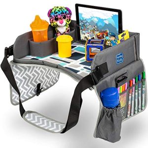 Kenley Kids Car Seat Travel Tray - Blue/Gray Lap Desk