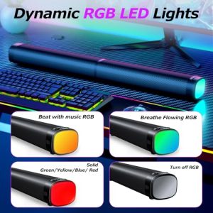 100W Smart TV Sound Bar with RGB Lights & Bass