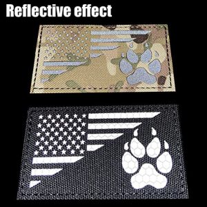 IR Reflective Service Dog US Flag Paw Patch