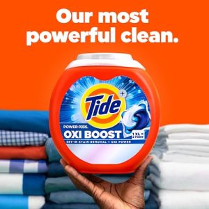 Tide Oxi Boost Power PODS, Stain Remover Plus Oxi Power, 45 Ct