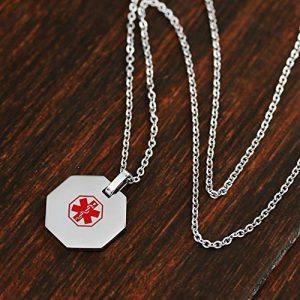 Medical Alert Necklace – Custom Engraved ID for Emergencies