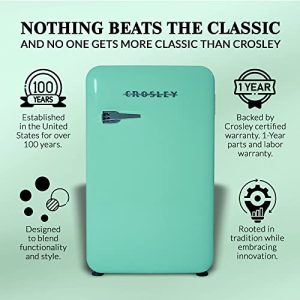 Crosley Retro 3.2 Cu.Ft Mini Fridge – Mint Green