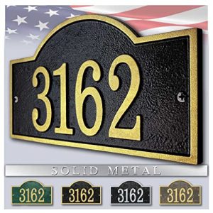 Personalized Cast Metal Address Plaque - Arch Top