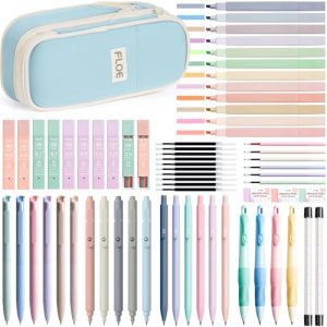 65PCS Aesthetic School & Office Supplies Kit w/Case
