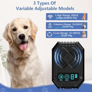 Ultrasonic Dog Bark Deterrent – 3 Modes, 50FT Range