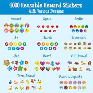 4000 Reusable Waterproof Incentive Stickers