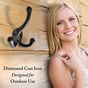 Cast Iron Tri Leg Coat Hooks (5-Pack) – Farmhouse Style