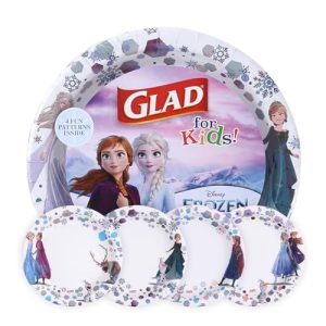 Disney Frozen Kids Paper Plates - Heavy Duty, 40 Count