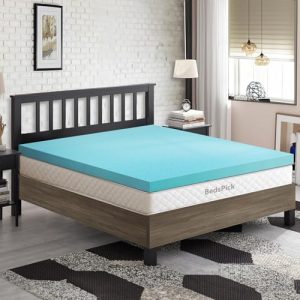 BedsPick Twin XL 3″ Gel Memory Foam Mattress Topper
