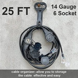 25FT 14 Gauge 6-Outlet 3-Prong Extension Cord