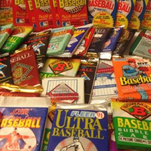 100 Vintage Baseball Cards | Sealed Old Wax Packs