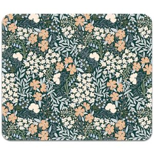 Square Floral Mouse Pad – Stitched Edge Washable